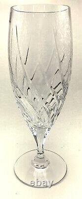 Set of 7 MIKASA OLYMPUS 8 1/2 Iced Tea Glasses Swirl Cut Lead Crystal