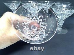 Set of 7 Signed Hawkes Cut Glass Crystal Wickham 4 1/2 Champagne Glasses