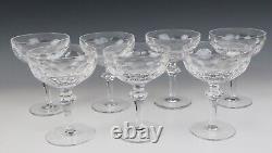 Set of 7 Waterford Crystal Curraghmore Champagne Sherbet Cocktail Glasses Wine