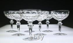 Set of 7 Waterford Crystal Curraghmore Champagne Sherbet Cocktail Glasses Wine