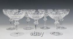 Set of 7 Waterford Crystal Curraghmore Champagne Sherbet Cocktail Glasses Wine