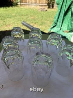 Set of 8 Nachtmann Alexandra Cut Crystal Juice Glasses 4.5? 1970s West Germany