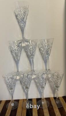 Set of 8 Vintage Clear-Cut Crystal from Stratford Design by Seneca Glass Co 1940