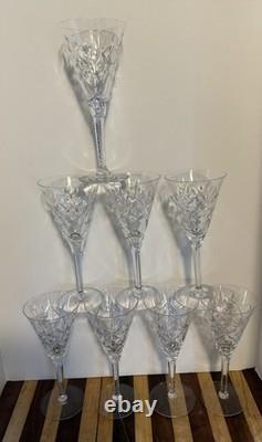 Set of 8 Vintage Clear-Cut Crystal from Stratford Design by Seneca Glass Co 1940