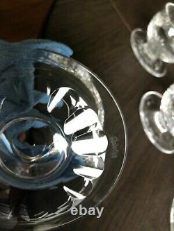 Set of EIGHT (8) Waterford Crystal COLLEEN Footed Dessert Bowl 3 Cut Circles