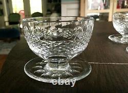 Set of EIGHT (8) Waterford Crystal COLLEEN Footed Dessert Bowl 3 Cut Circles