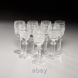 Set of Eight (8) Waterford Castletown Cut Crystal Cordial Glasses, 4.5h