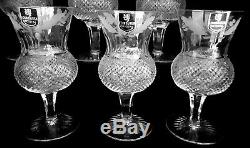 Set of Six (6) EDINBURGH Crystal THISTLE cut Water Goblet Goblets Glass Glasses