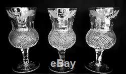 Set of Six (6) EDINBURGH Crystal THISTLE cut Water Goblet Goblets Glass Glasses