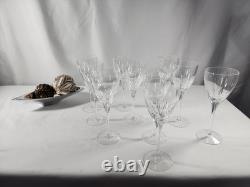 Set of Ten (10) Vintage Gorham White Wine Fine Crystal Cut Glasses BRAND NEW