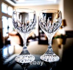 Set(s) of 2 Baccarat Crystal Massena 7 Red Wine Glasses-Unused Condition