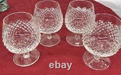 Set(s) of 4 Waterford Cut Crystal Alana 5 1/8 Inch Brandy Snifter Glasses
