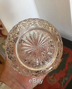 Signed Baccarat Fancy Cut Crystal Decanter Lagny MINT