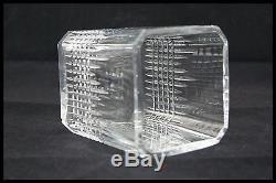 Signed Baccarat Nancy Whiskey Square Ice Bucket Clear Cut Crystal 4.1/2 France