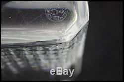 Signed Baccarat Nancy Whiskey Square Ice Bucket Clear Cut Crystal 4.1/2 France