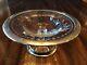Signed HAWKES ABP Cut Crystal & Sterling Silver Compote Footed Bowl