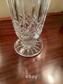 Signed Waterford Crystal 10 Footed Flared Cut Glass Vase