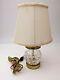Signed Waterford Crystal Diamond Cut Electric Table Lamp Brass With Original Shade