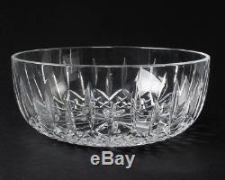 Signed Waterford Lismore Cut Crystal Round Centerpiece Serving Bowl Large 10 D