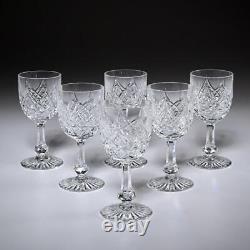 Six (6) Baccarat Colbert Clear Cut Crystal Port Wine Glasses, 5h (b)