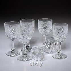 Six (6) Baccarat Colbert Clear Cut Crystal Port Wine Glasses, 5h (b)