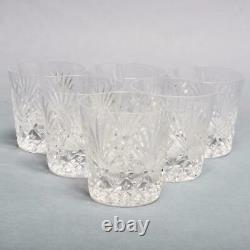 Six (6) Saint Louis Cut Crystal Double Old Fashioned Tumblers 4, Unmarked