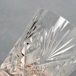 Six (6) Saint Louis Cut Crystal Double Old Fashioned Tumblers 4, Unmarked