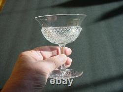 Six Antique Irish Cut Glass Crystal Champagne Glasses