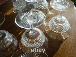 Six Antique Irish Cut Glass Crystal Champagne Glasses