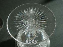 Six Antique Irish Cut Glass Crystal Champagne Glasses