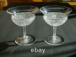 Six Antique Irish Cut Glass Crystal Champagne Glasses