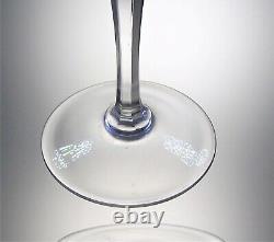 Six Stunning Antique Lens Cut Facet Stem Crystal Glass Champagne Coupes 175 ml