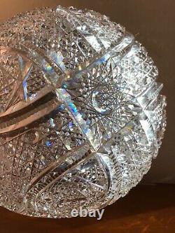 Spectacular Antique American Brilliant Cut Crystal Bowl Centerpiece Stunning