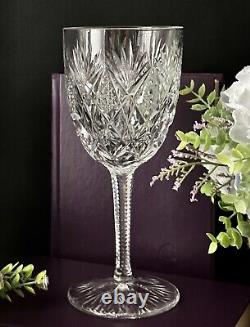 St Louis Florence Cut Crystal (Pineapple Cut) Water Glass Vintage Blown Glass 1