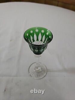 St Louis France Crystal Tommy Cordial Glass Cut To Clear Gorgeous Color EUC