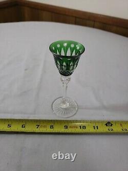 St Louis France Crystal Tommy Cordial Glass Cut To Clear Gorgeous Color EUC