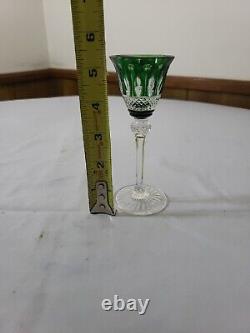 St Louis France Crystal Tommy Cordial Glass Cut To Clear Gorgeous Color EUC
