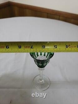 St Louis France Crystal Tommy Cordial Glass Cut To Clear Gorgeous Color EUC