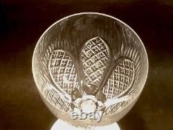 St Louis Pineapple Cut Crystal Wine Glass 1920's 6.75 inches tall