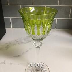 St Louis Tommy Cut To Clear Goblet 7.75 YELLOW Crystal Glass