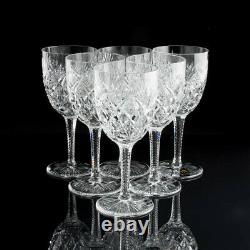 St. Louis cut crystal glass Florence wine set of six drinking glasses vintage