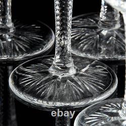 St. Louis cut crystal glass Florence wine set of six drinking glasses vintage