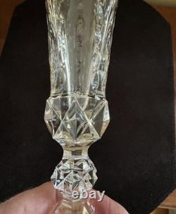 St Saint Louis EXCELLENCE Champagne Flute Cut Crystal Glass Glasses Signed