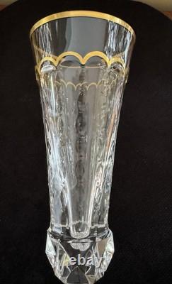 St Saint Louis EXCELLENCE Champagne Flute Cut Crystal Glass Glasses Signed
