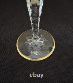St Saint Louis EXCELLENCE Champagne Flute Cut Crystal Glass Glasses Signed