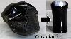 Stone Turning A See Thru Obsidian Shot Glass