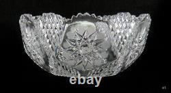 Stunning 19th Century ABP American Brilliant Period Cut Glass Crystal Bowl