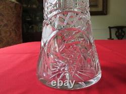 Stunning Antique American Brilliant Period Cut Lead Crystal Corset Vase 11 3/4