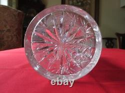 Stunning Antique American Brilliant Period Cut Lead Crystal Corset Vase 11 3/4
