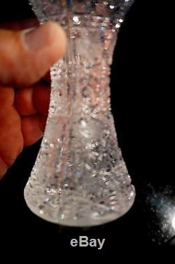 Stunning Finely Cut Crystal Wide Mouth Vase
